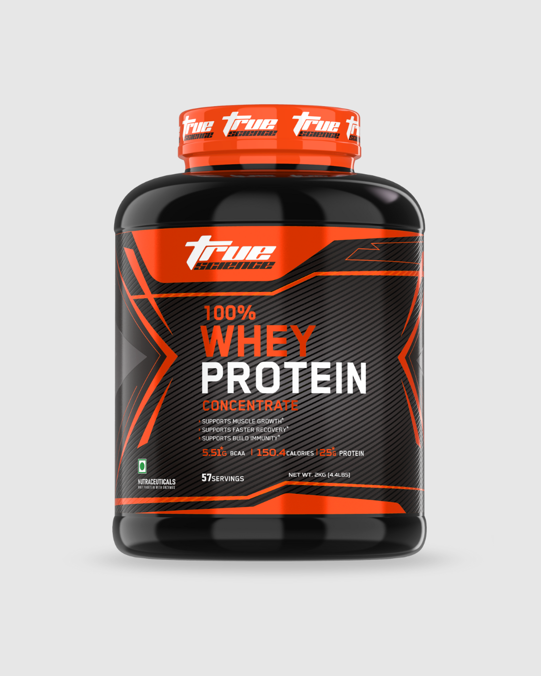 True Science 100% Whey Protein Concentrate – 2KG (57 Servings) | High-Quality Protein for Muscle Growth & Recovery